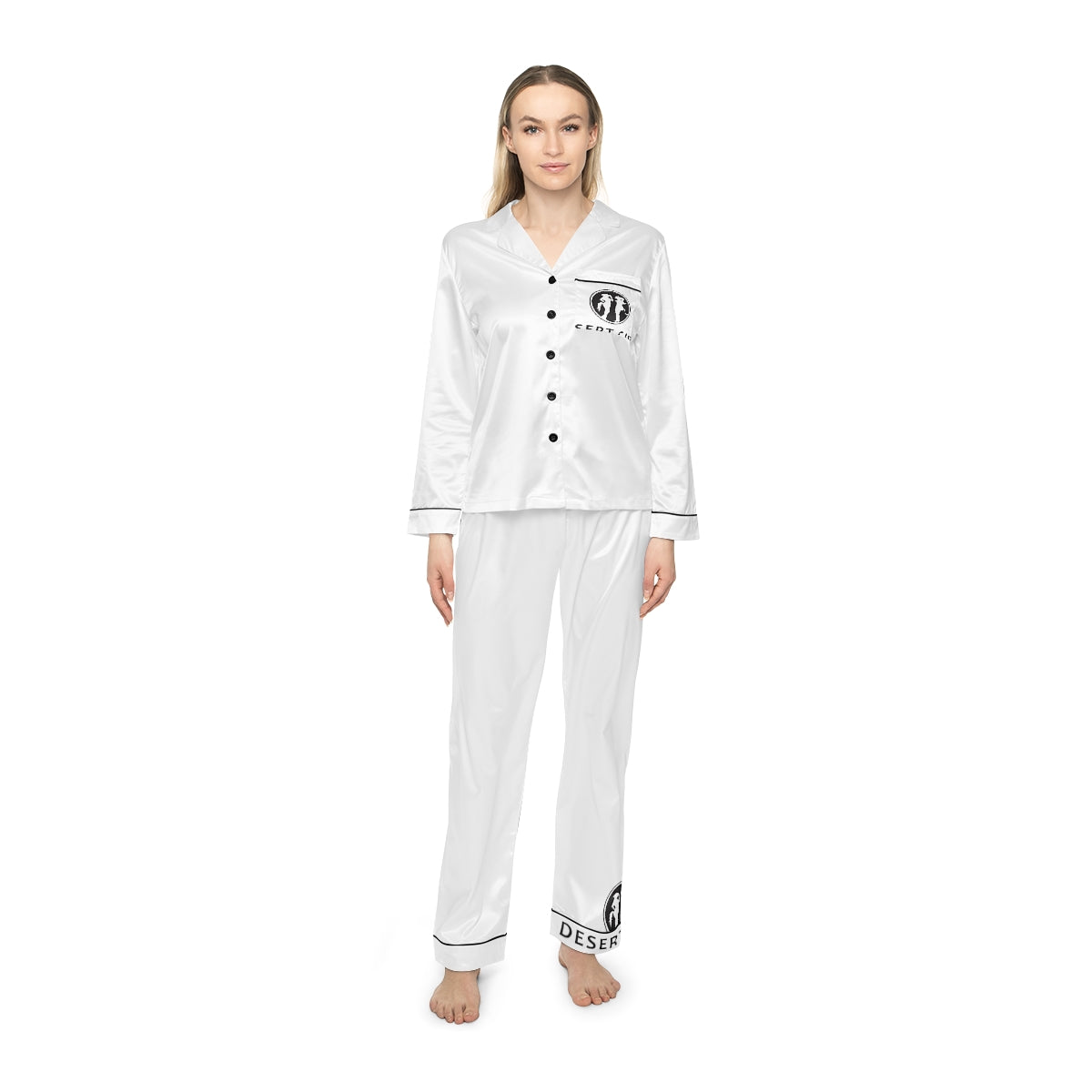 Women's Satin Pajamas (AOP)